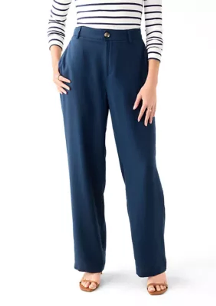 Women's Button Front Trouser Pants