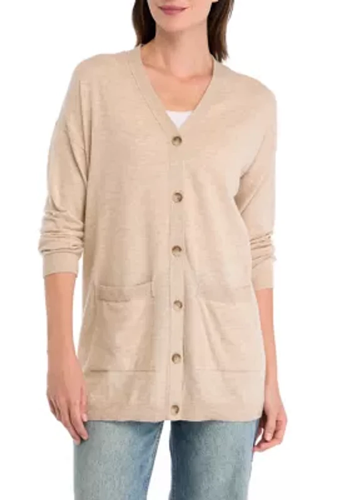 Petite Open Front Duster Cardigan