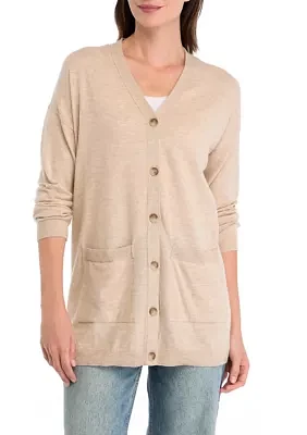 Petite Open Front Duster Cardigan