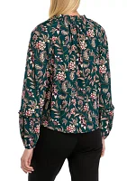 Petite Blouson Sleeve Floral Top