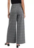 Petite High Rise Pleat Front Wide Leg Pants