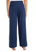 Petite High Rise Tab Waist Trousers