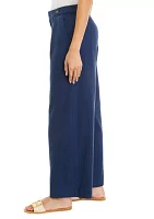 Petite High Rise Tab Waist Trousers