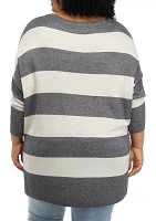 Plus Dolman Sleeve Crew Neck Sweater