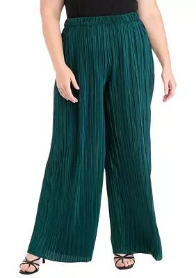 Plus Pleated Wide Leg Pants