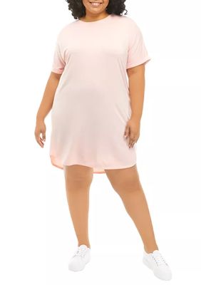 Studio Plus Solid Short Sleeve Baby Terry Dress