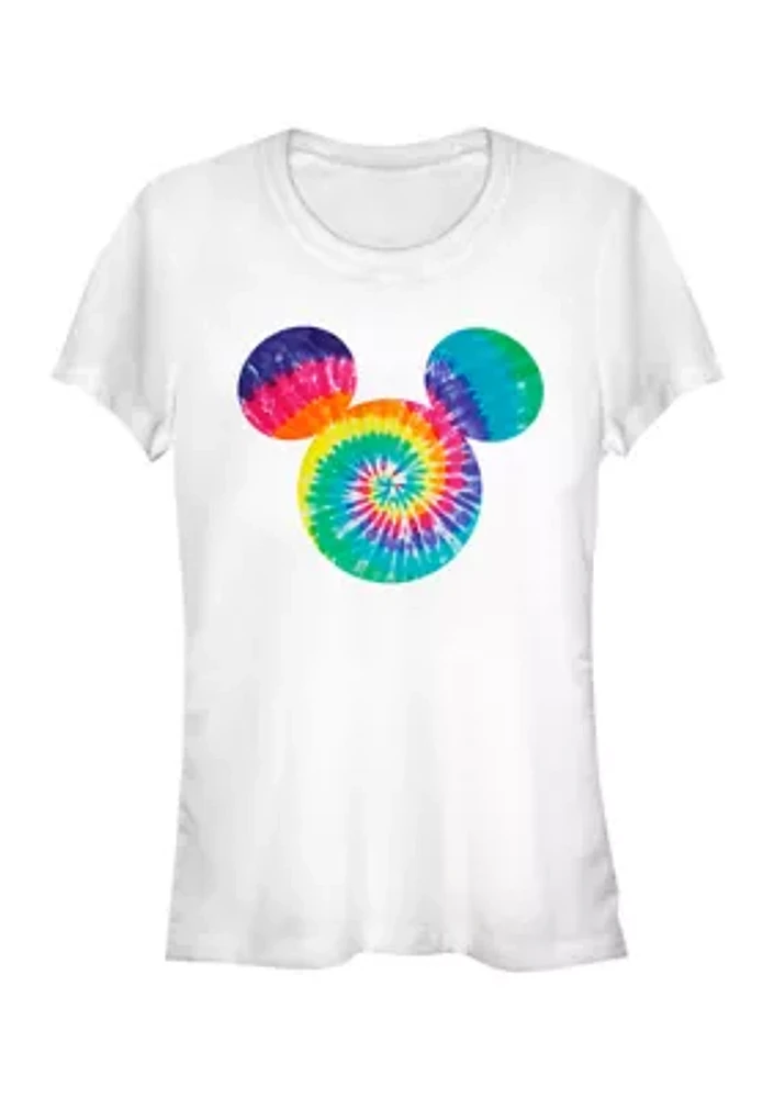 Juniors' Licensed Disney Mickey Tie Dye Fill T-Shirt