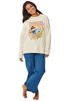 Women's Flora Desto Regular Crew Neck Graphic Sweater