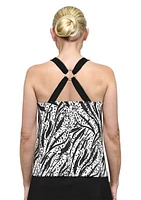 Wild Impasto Ring Back Tankini Swim Top