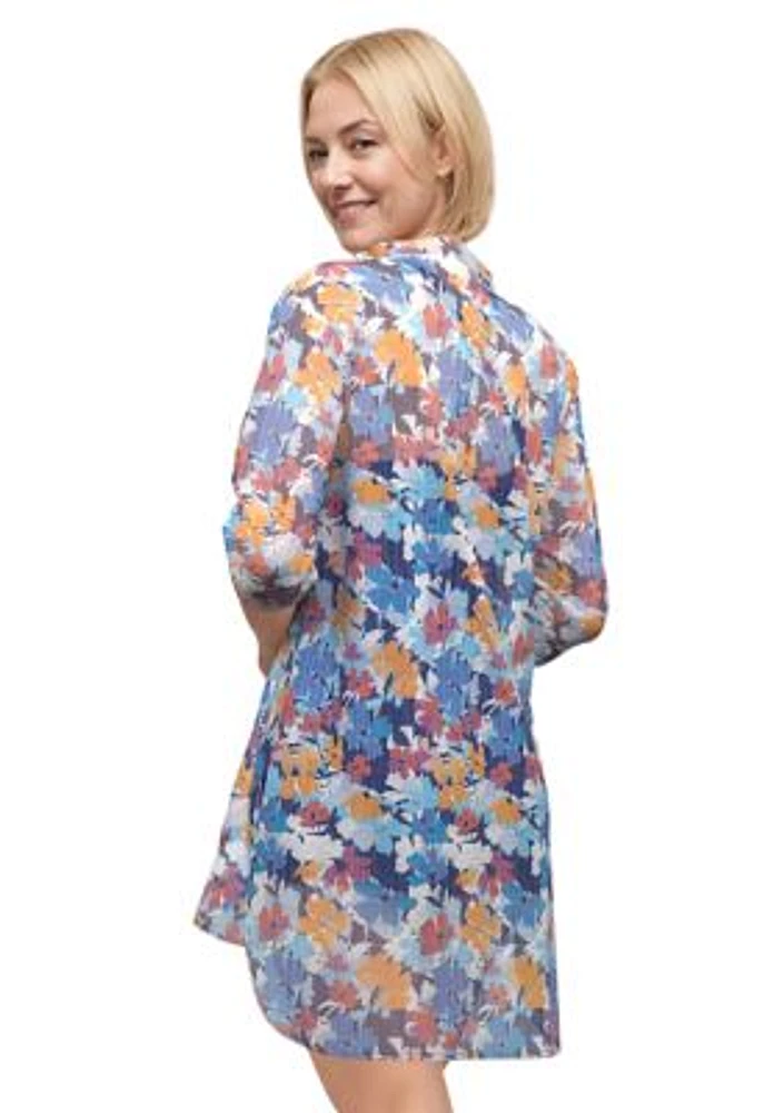 Bloomfields Long Sleeve Button Down Tunic Swim Cover-Up