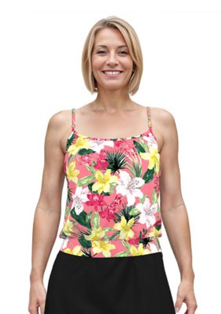 Juicy Tropics Blouson Tankini Swim Top