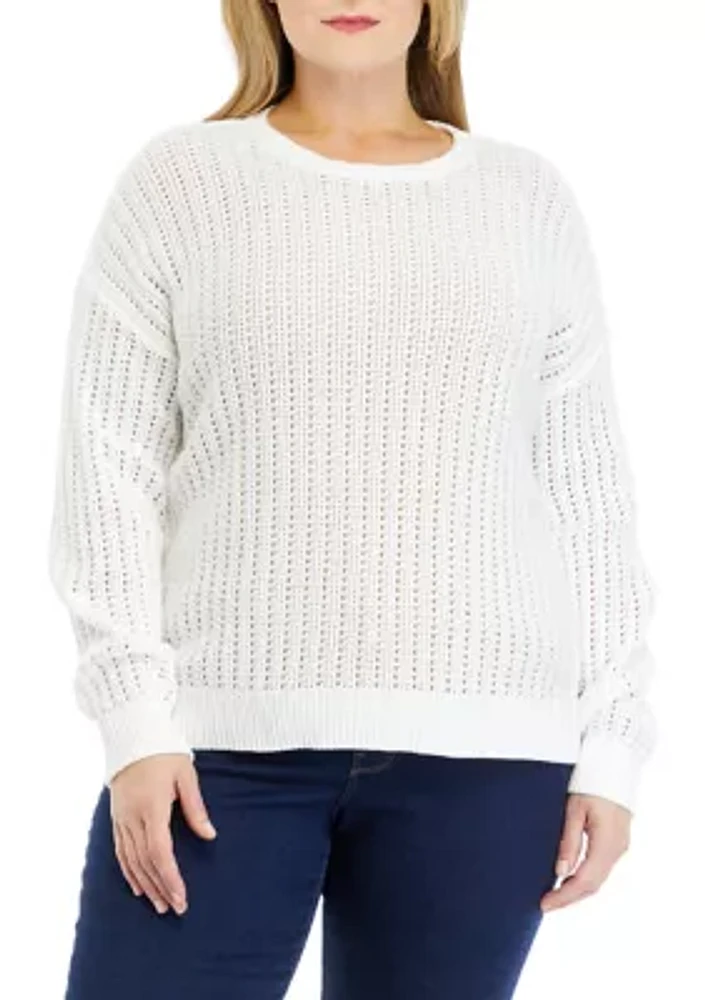 Plus Open Stitch Sweater