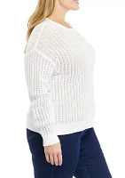 Plus Open Stitch Sweater