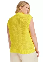 Plus Sweater Knit Tank Top