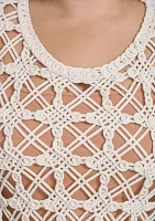 Plus Crochet Scoop Neck Tank Top