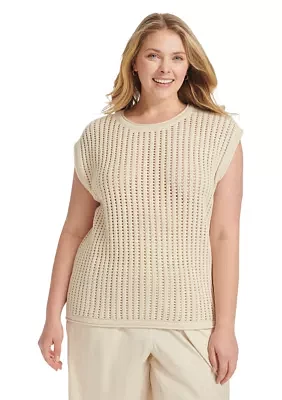 Plus Open Stitch Sweater