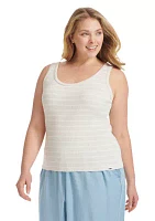 Plus Sleeveless Ribbed Tank Top