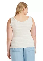 Plus Sleeveless Ribbed Tank Top