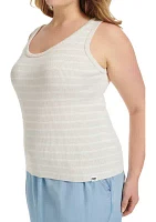 Plus Sleeveless Ribbed Tank Top