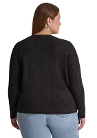 Plus Crew Neck Boxy Pullover Sweater