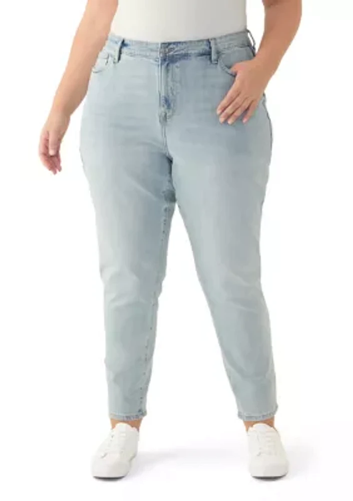 Plus High Rise Slim Straight Jeans