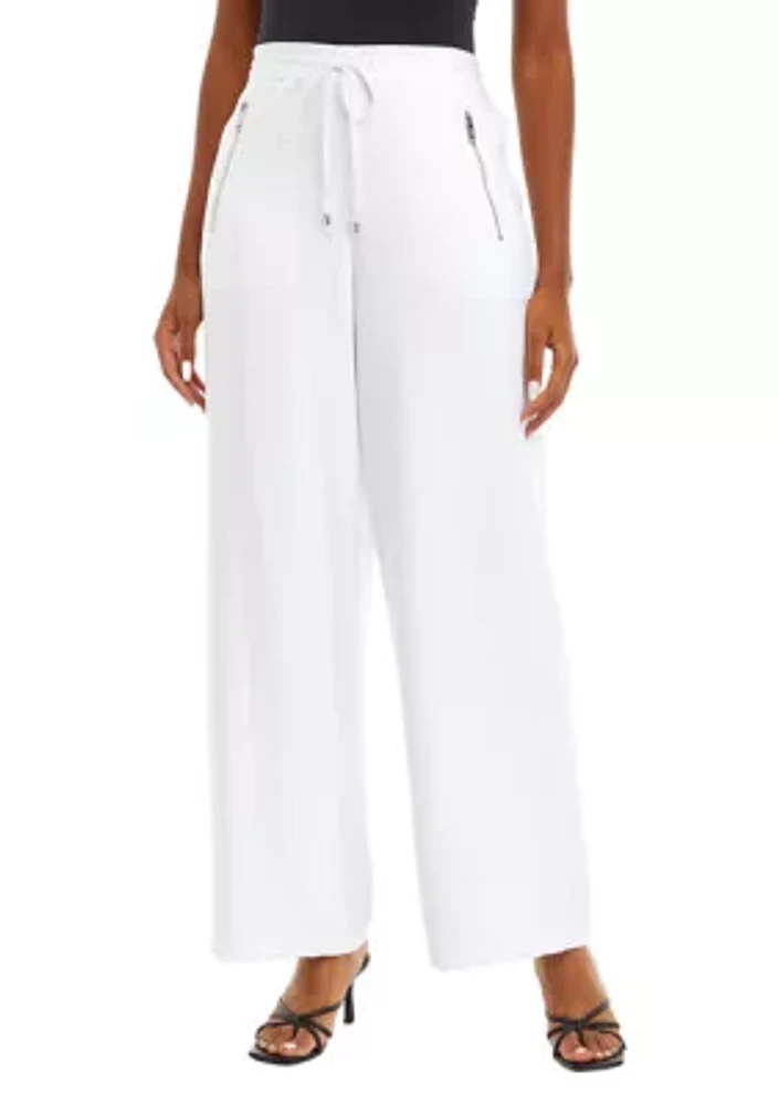 Women's Wide Leg Drapey Twill Pants