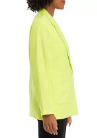 Women's Notch Collar Long Blazer