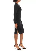 Women's Long Sleeve Twist Front Dress