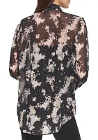 Women's Printed Pocket Blouse