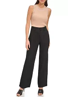 Women's Crinkle Wide Leg Pants