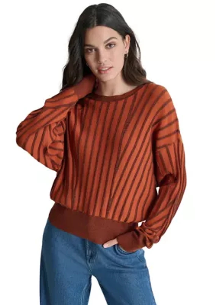 Women's Long Sleeve Ribbed Dolman Sweater