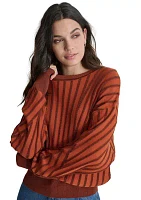 Women's Long Sleeve Ribbed Dolman Sweater