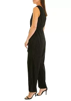 Women's One Shoulder Pleated Jumpsuit