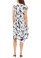 Women's Sleeveless Smudge Print Shirtdress