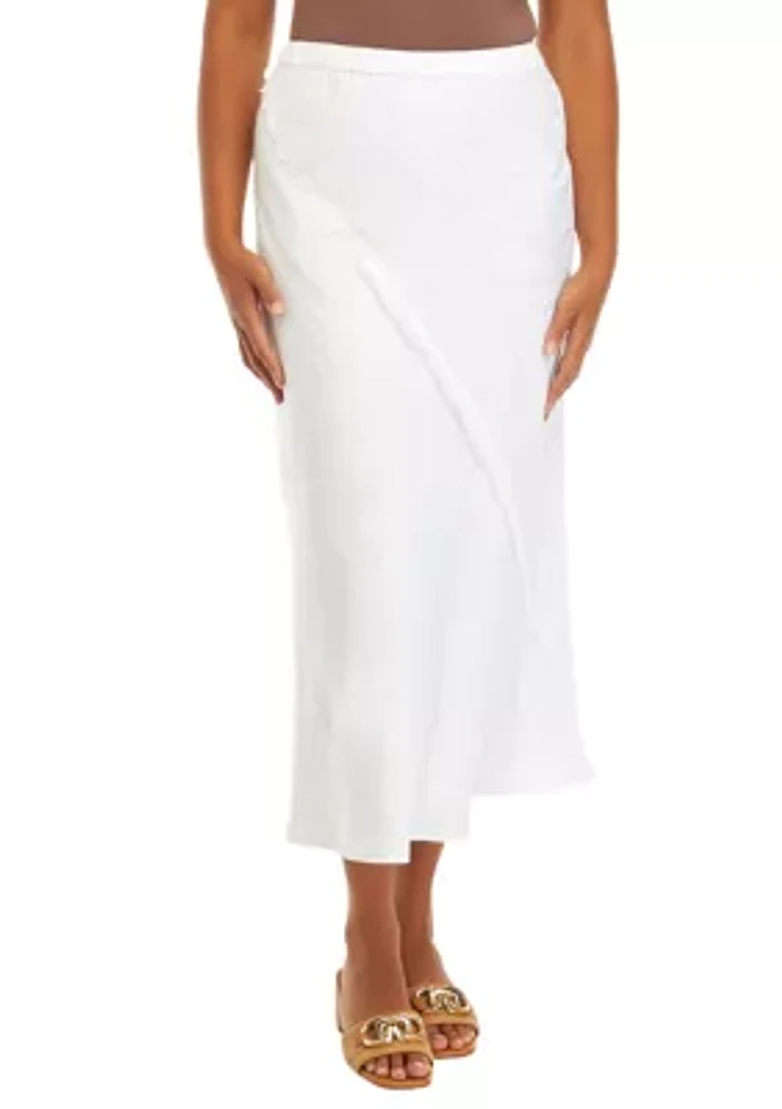 Women's Linen Midi Skirt