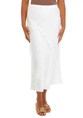 Women's Linen Midi Skirt