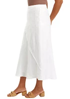 Women's Linen Midi Skirt