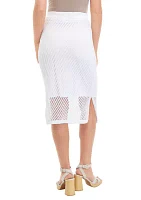 Women's Open Crochet Midi Skirt