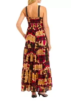 Women's Tie Dye Tiered Midi Dress