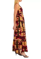 Women's Tie Dye Tiered Midi Dress