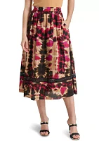 Women's Leaf Print A-Line Skirt