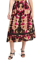 Women's Leaf Print A-Line Skirt