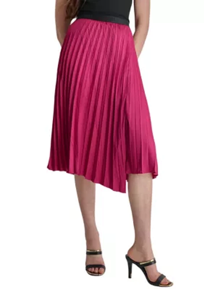 Women's Asymmetric Pleated Skirt