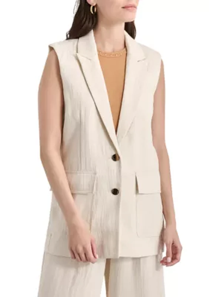 Women's Notch Collar Long Vest