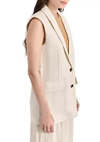 Women's Notch Collar Long Vest