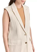 Women's Notch Collar Long Vest