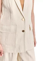 Women's Notch Collar Long Vest