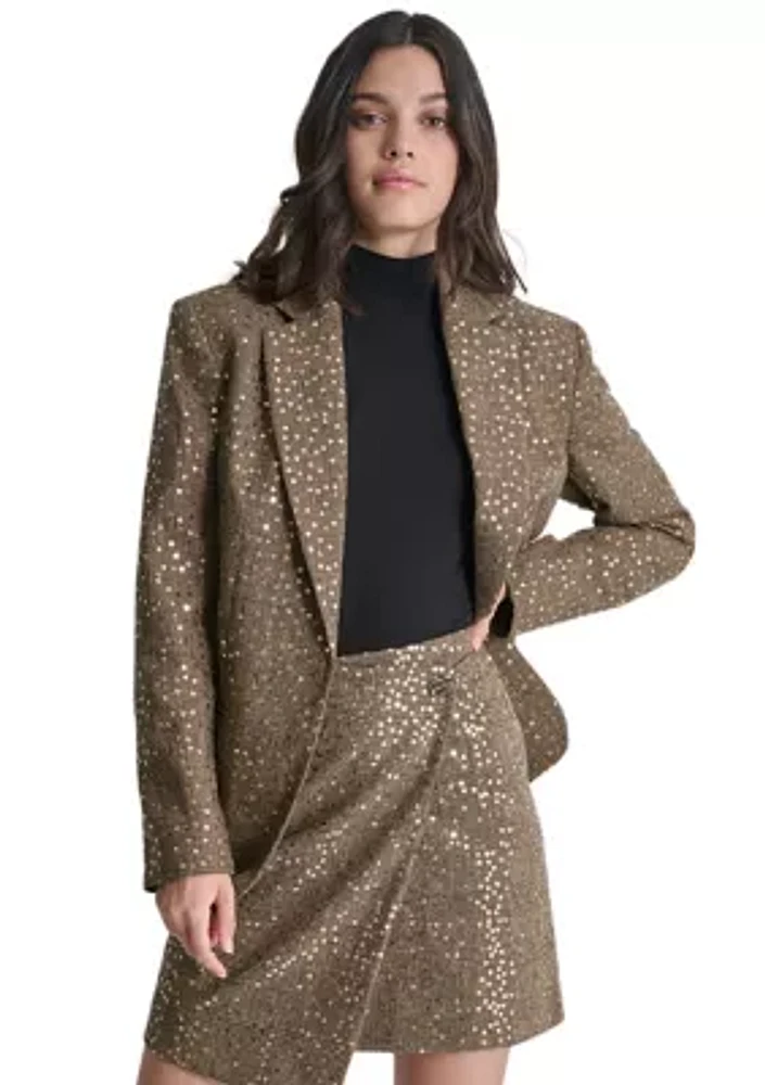 Women's Sequin Menswear Blazer