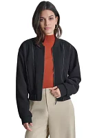 Women's Zipper Detail Bomber Jacket