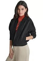 Women's Zipper Detail Bomber Jacket